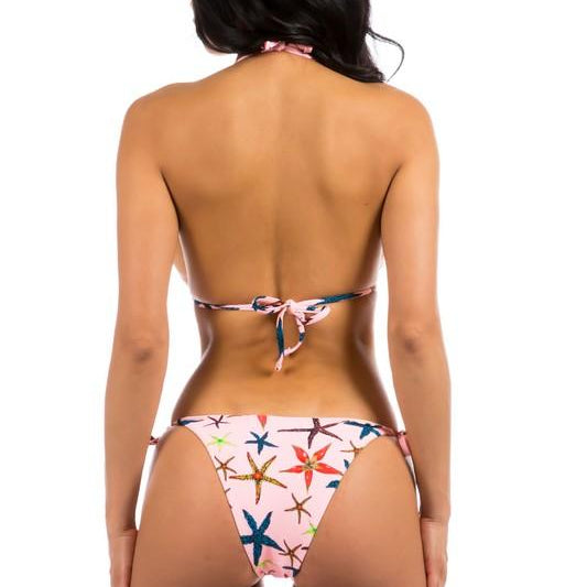 Women's Swimwear Two-Piece Starfish Print Bikini