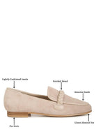 Women's Shoes - Flats Echo Suede Leather Braided Detail Loafers