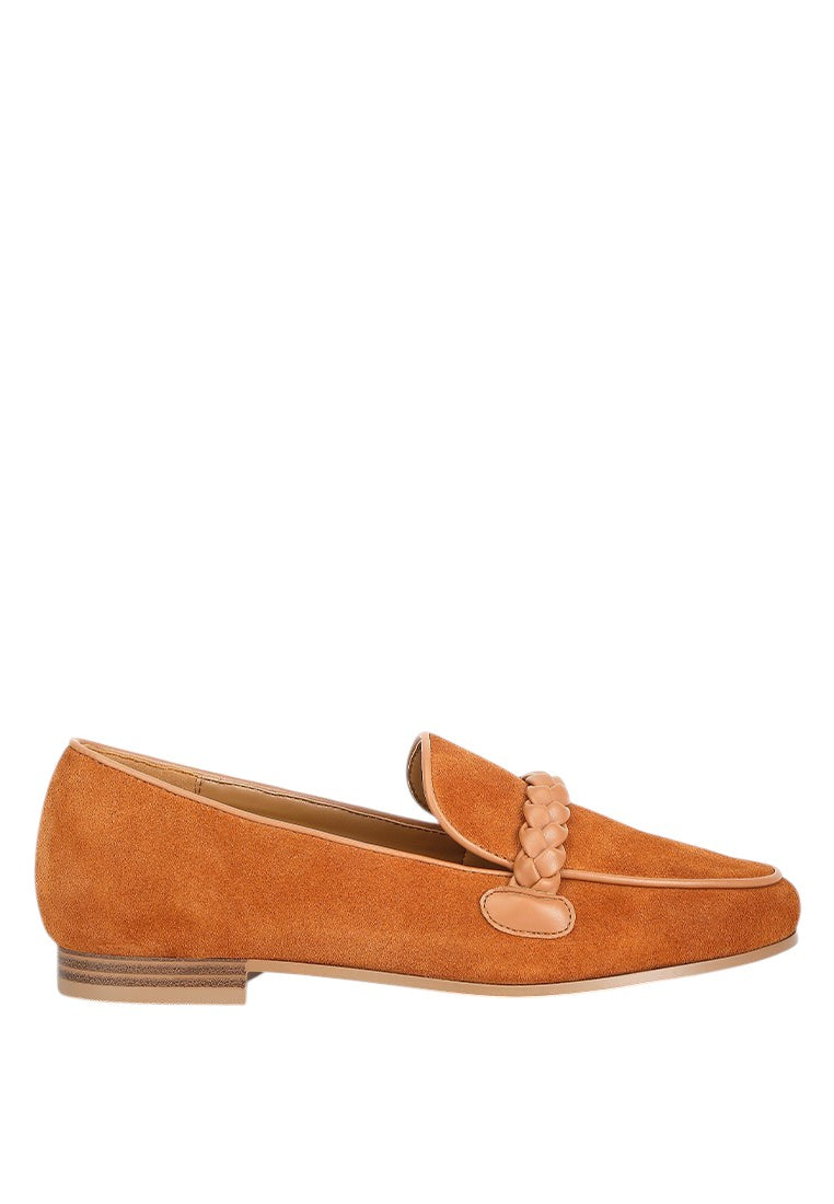 Mocassins Echo en cuir suédé avec détails tressés