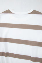 Stripe Drop Shoulder Top and Jogger Pants Set