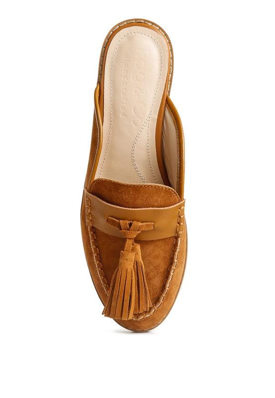 Women's Shoes - Flats Edmanda Tassle Detail Leather Mules