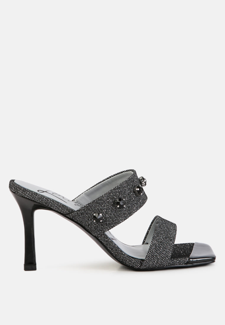 Sandales à paillettes ornées de diamants Edm Queen