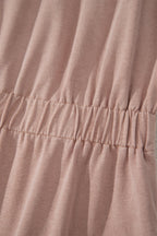 Mineral Wash Scoop Neck Elastic Waist Mini Dress