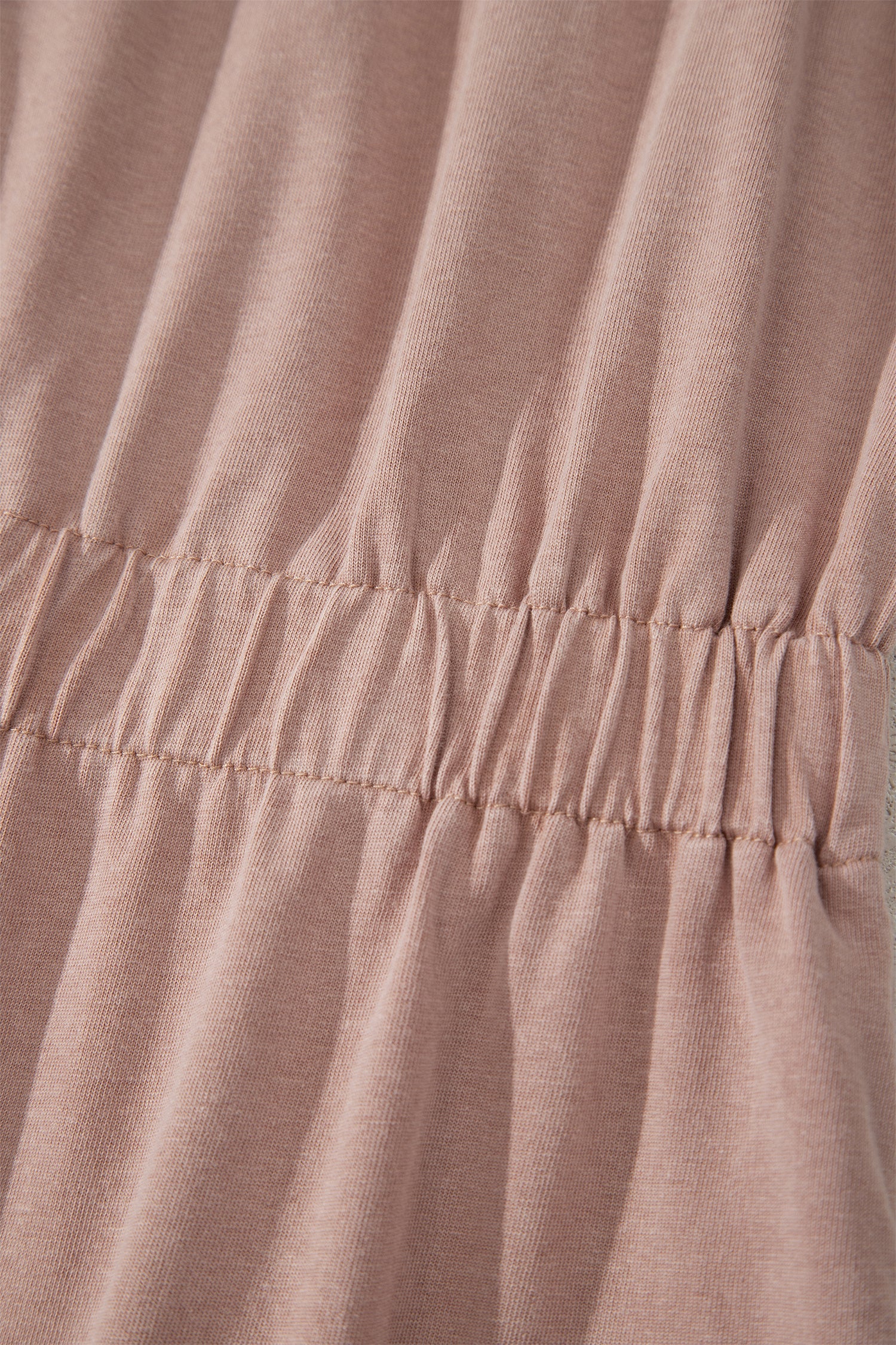 Mineral Wash Scoop Neck Elastic Waist Mini Dress