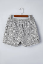 Leopard Denim Wrap Front Shorts