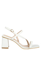 Effieo Croc Texture Block Heel Sandals
