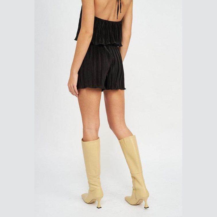 Black women's shorts from Emory Park featuring an elastic waistband shorts design for a comfortable fit