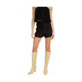 Women's Emory Park elastic waistband shorts in black with a stylish pleated design