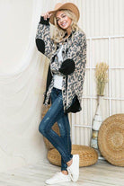 Stylish elbow patch shacket shirt in leopard print, perfect for layering and casual outfits