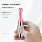 Pink handheld electric eye massager for puffiness with intelligent sensing design