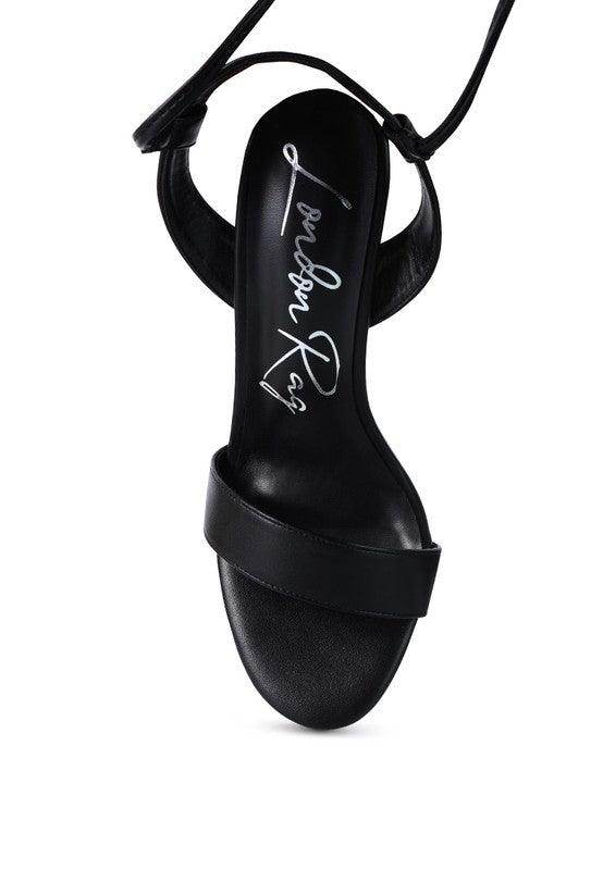 Stylish women's elegant clear heel shoes with adjustable ankle strap for a chic look
