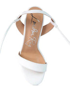 Rag Company Women's Elegant Clear Heel Shoes in White with Strappy Design for Stylish Occasions