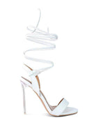Rag Company elegant clear heel shoes with stylish ankle wrap design for a chic look