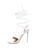 Rag Company elegant clear heel shoes with stylish ankle straps and open toe design