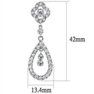 Elegant dangle earrings for vacation outfits featuring a floral design and sparkling gems
