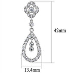 Elegant dangle earrings for vacation outfits featuring a floral design and sparkling gems