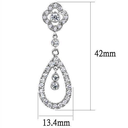 Elegant dangle earrings for vacation outfits featuring a floral design and sparkling gems