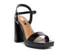 Rag Company elegant high heel footwear in black with a stylish ankle strap and platform for added comfort