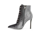 Rag Company elegant high heeled boots with a sleek gray design and stylish lace and zipper details