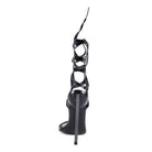 Rag Company elegant lace up heels in black with a sleek stiletto heel and stylish design