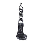Rag Company elegant lace up heels in black with a stylish high-heeled design for formal occasions