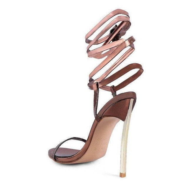 Rag Company elegant lace up heels with stylish straps and high stiletto heel for a chic look