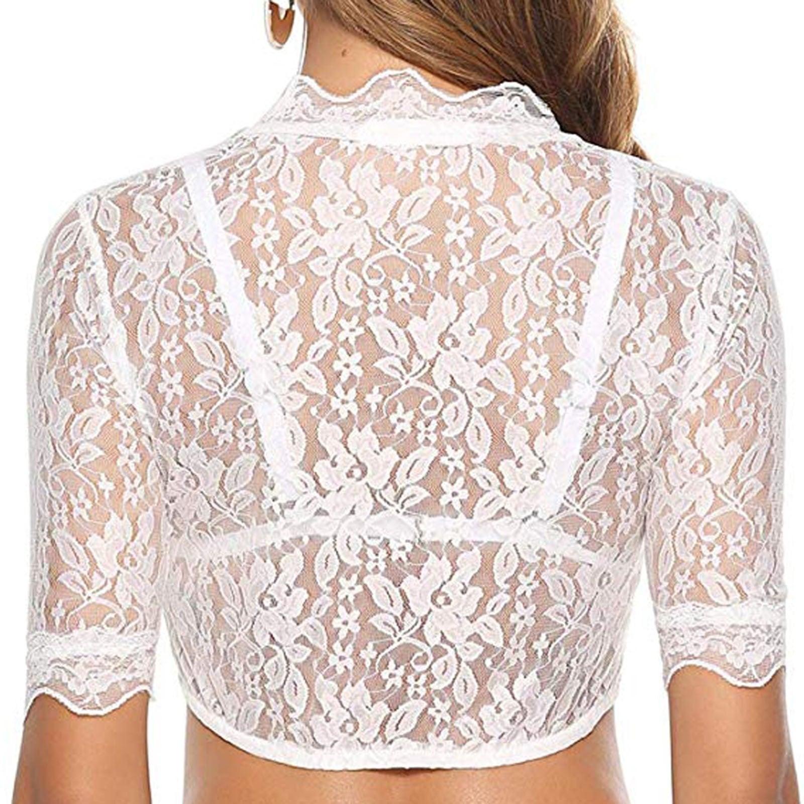 Women's Shirts - Cropped Tops Elegant Petite Lingerie Jacket For Women Sexy