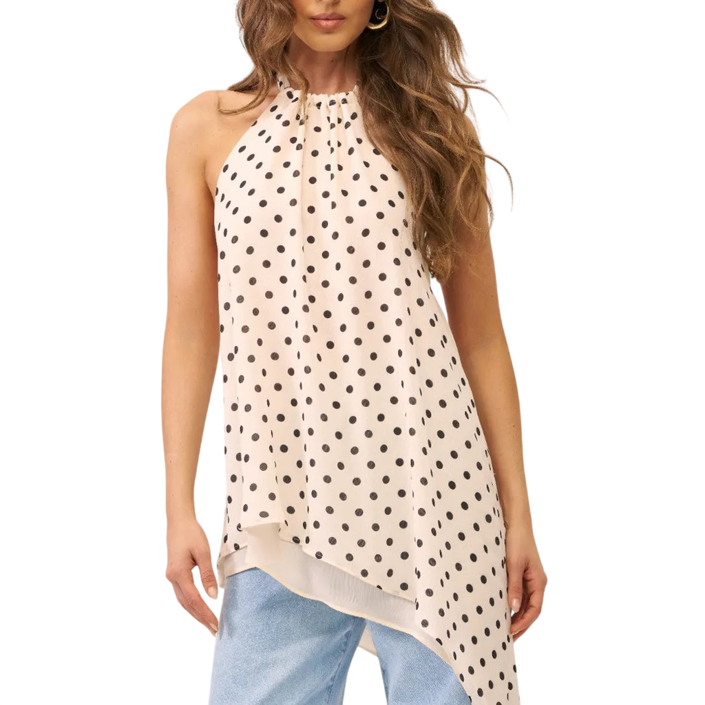 Chic Polka Dot Halter-Top for Women