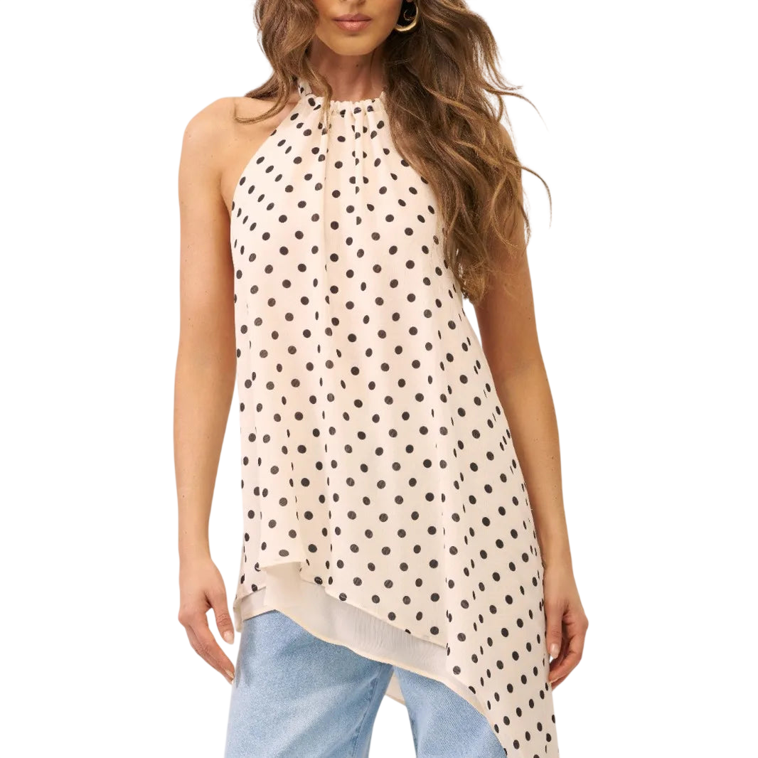 Chic Polka Dot Halter-Top for Women