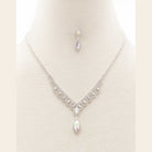 Elegant rhinestone necklace for women with matching earrings, perfect for special occasions