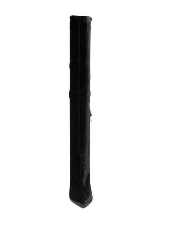 Rag Company elegant stiletto boots for women in black with a sleek and tall design