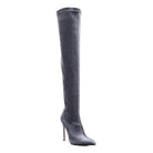 Rag Company elegant stiletto boots in gray with thigh-high design and sleek pointed toe