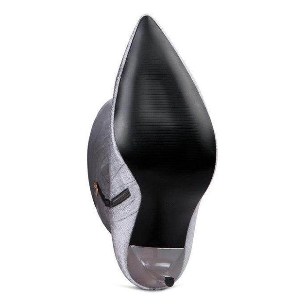 Sleek Rag Company elegant stiletto boots with a pointed toe design and stylish heel