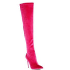 Rag Company elegant stiletto boots in vibrant pink with a sleek, tall silhouette for fashionable women