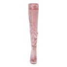 Rag Company elegant stiletto boots in pink velvet for a chic and sophisticated look