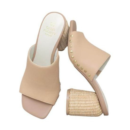 Oasis Society elegant studded heels with a stylish block heel and comfortable design for summer outings