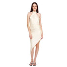 Emory Park elegant summer dress featuring a halter neck and asymmetrical hem for a stylish look