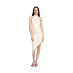 Emory Park elegant summer dress featuring a halter neck and asymmetrical hem for a stylish look