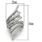 VacationGrabs elegant track ring jewelry with a unique wave design featuring sparkling stones