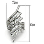 VacationGrabs elegant track ring jewelry with a unique wave design featuring sparkling stones