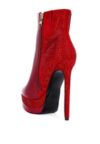 Rag Company Red High Heel Boots with Stiletto and Elegant Vacation Footwear Design