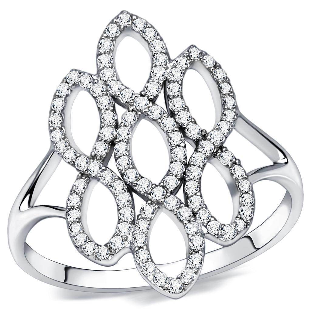 Stunning silver ring with sparkling stones, perfect as elegant vacation jewelry for women