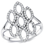 Stunning silver ring with sparkling stones, perfect as elegant vacation jewelry for women