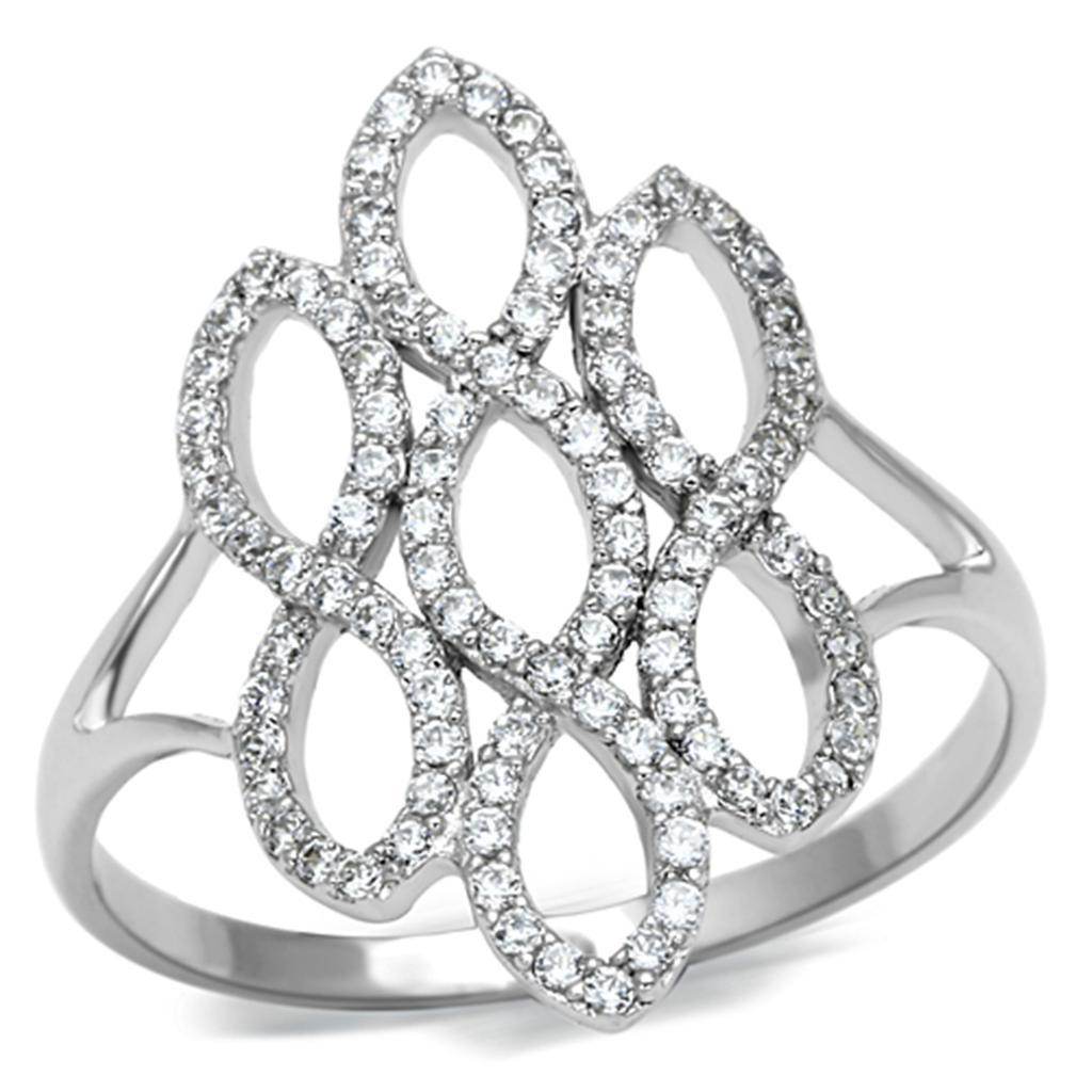 Elegant vacation jewelry for women featuring a sparkling silver ring with intricate floral design