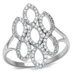 Elegant vacation jewelry for women featuring a sparkling silver ring with intricate floral design