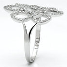 Stylish silver ring with sparkling stones, perfect as elegant vacation jewelry for women
