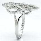 Stylish silver ring with sparkling stones, perfect as elegant vacation jewelry for women