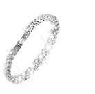 Elegant vacation jewelry silver bracelet with sparkling stones for a stylish look