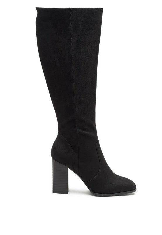 Rag Company elegant velvet boots with a high heel and sleek design for a stylish look