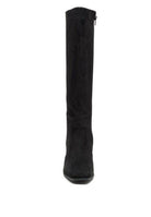 Elegant velvet boots from Rag Company with a sleek high design and a zip closure
